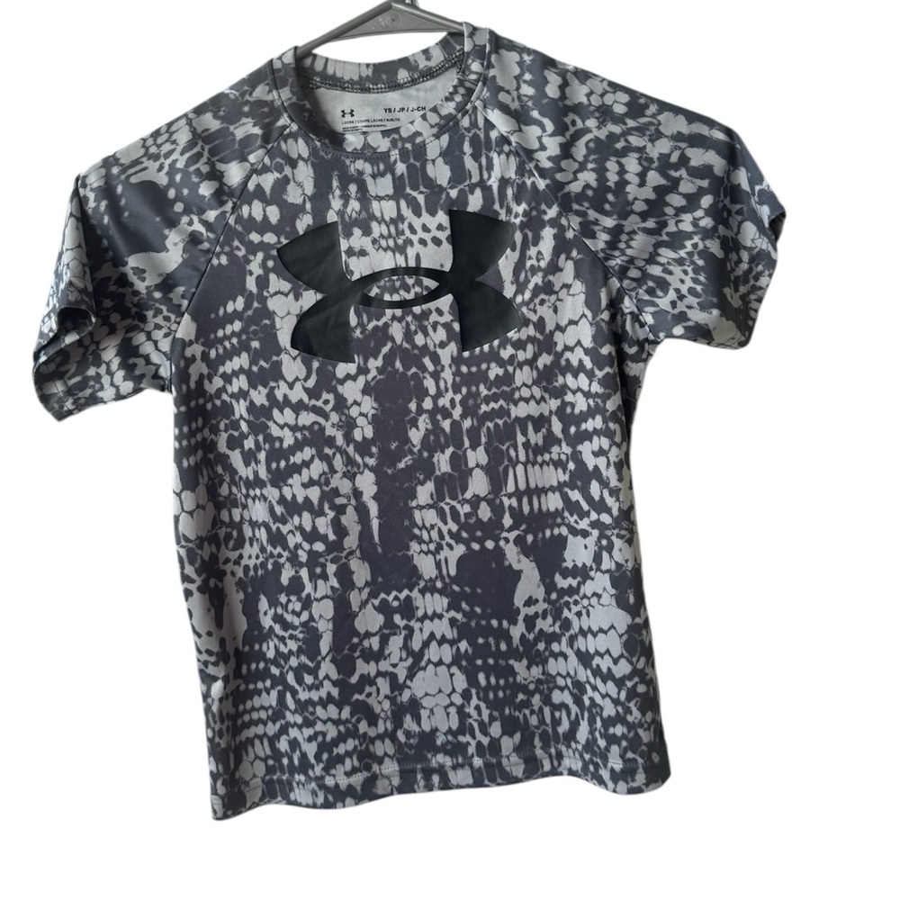 Under Armour Men's Black and Gray Camo Tee